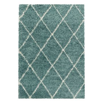 Alvor Shaggy tapis poils longs rectangle 280x370cm bleu