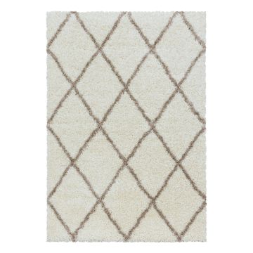 Alvor Shaggy tapis poils longs rectangle 280x370cm crème