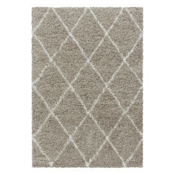 Alvor Shaggy tapis poils longs rectangle 280x370cm beige