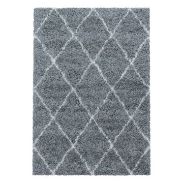 Alvor Shaggy tapis poils longs rectangle 280x370cm gris