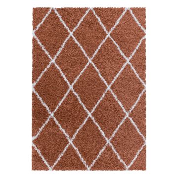Alvor Shaggy tapis poils longs rectangle 280x370cm terra