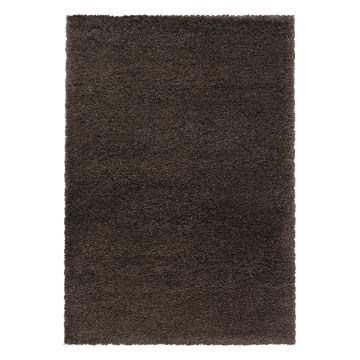 Fluffy Shaggy vloerkleed hoogpolig rechthoek 120x170cm bruin