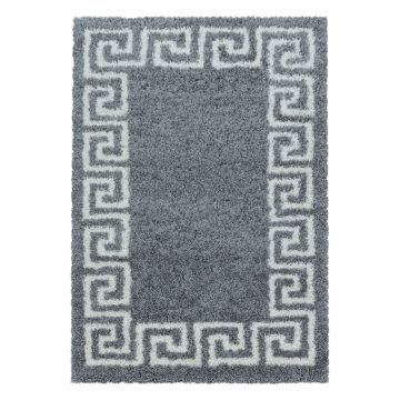 Hera Shaggy tapis poils longs coureur 80x250cm gris