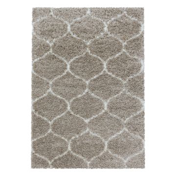 Salsa Shaggy tapis poils longs rectangle 60x110cm beige