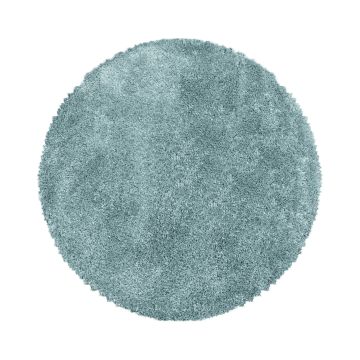 Fluffy Shaggy tapis poils longs rond Ø 80cm bleu
