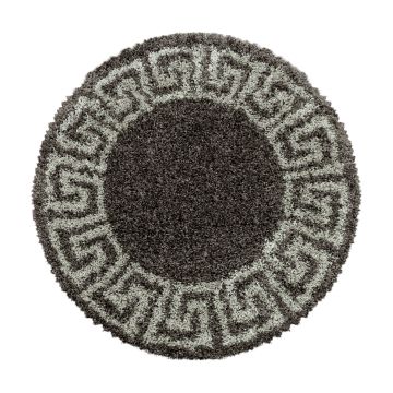 Hera Shaggy tapis poils longs rond Ø 80cm taupe