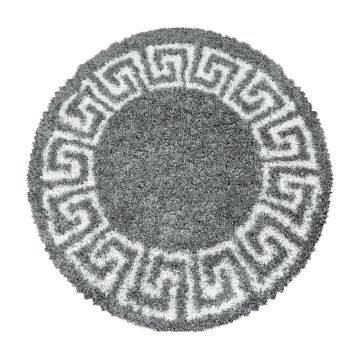 Hera Shaggy tapis poils longs rond Ø 80cm gris