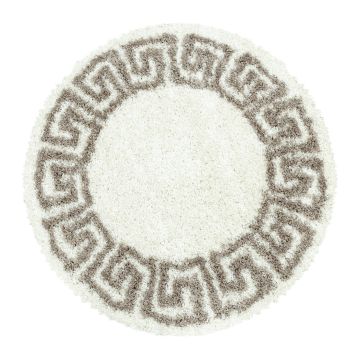 Hera Shaggy tapis poils longs rond Ø 80cm beige