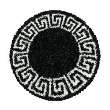 Hera Shaggy tapis poils longs rond Ø 80cm anthracite