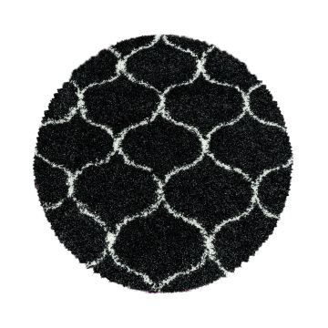 Salsa Shaggy tapis poils longs rond Ø 80cm anthracite