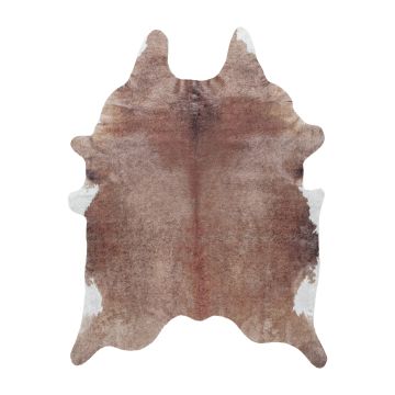 Etosha Vache antidérapant tapis tissé à plat rectangle 150x200cm peau d'animal (imitation) brun