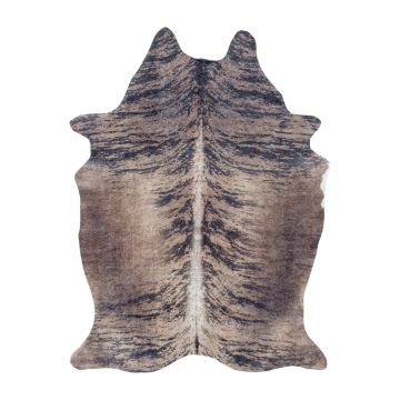 Etosha Gnou antidérapant tapis tissé à plat rectangle 150x200cm peau d'animal (imitation) brun