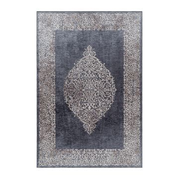 Fiesta Nouristan antidérapant tapis tissé à plat rectangle 140x200cm noir