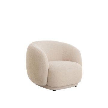 OVITO fauteuil 93x87x73cm crème