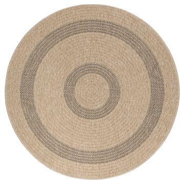 Comilla Nipu tapis extérieur/intérieur rond Ø 80cm jute noir