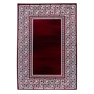 Parma Laby tapis poils ras rectangle 240x340cm rouge