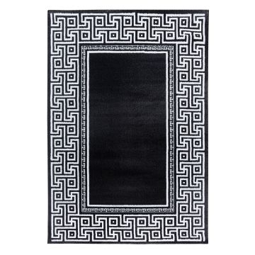 Parma Laby tapis poils ras rectangle 240x340cm noir