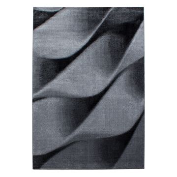 Parma Soft tapis poils ras rectangle 240x340cm noir