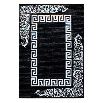 Miami Henna tapis poils ras rectangle 140x200cm noir