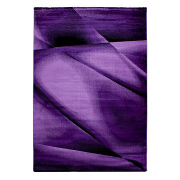 Miami Hios tapis poils ras rectangle 140x200cm lilas