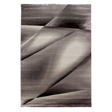 Miami Hios tapis poils ras rectangle 140x200cm brun