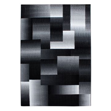Miami Jawa tapis poils ras rectangle 140x200cm noir