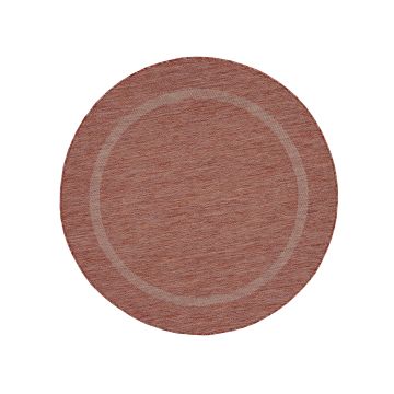 Relax Tranqua tapis extérieur/intérieur rond Ø 200cm rouge