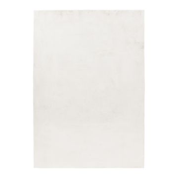 Pouffy tapis duveteux poils longs coureur 80x250cm crème
