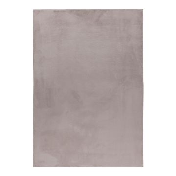 Pouffy tapis duveteux poils longs coureur 60x110cm beige