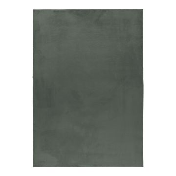 Pouffy tapis duveteux poils longs coureur 80x250cm vert