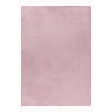 Pouffy tapis duveteux poils longs rectangle 200x290cm rose
