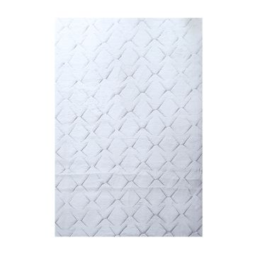 Vision Zyra 3D vloerkleed laagpolig rechthoek 200x290cm zilver