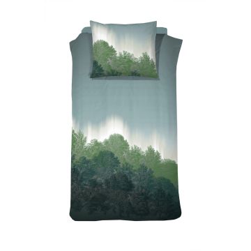 Cinderella Northern Light 1-persoons dekbedovertrekset 140x220cm flanel groen