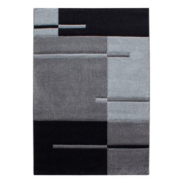 Hawaii Bande tapis poils ras rectangle 280x370cm gris
