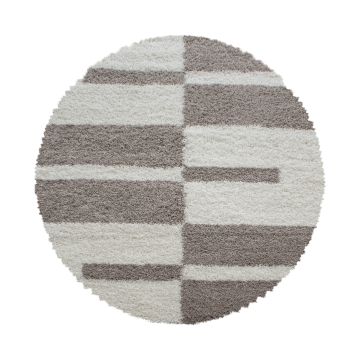 Gala Shaggy tapis poils longs rond Ø 80cm beige