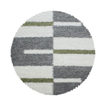 Gala Shaggy tapis poils longs rond Ø 80cm vert