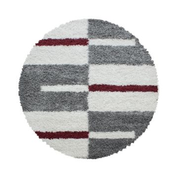 Gala Shaggy tapis poils longs rond Ø 80cm rouge