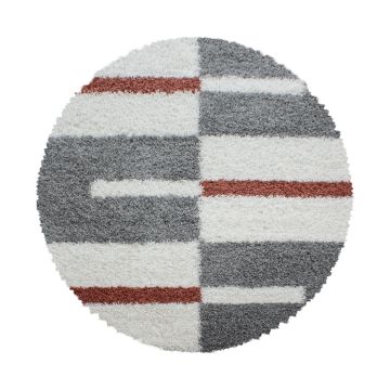 Gala Shaggy tapis poils longs rond Ø 80cm terra