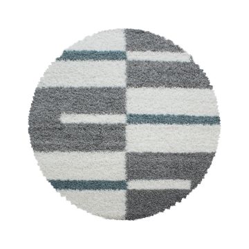 Gala Shaggy tapis poils longs rond Ø 80cm turquoise