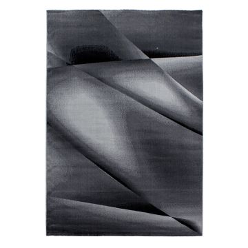 Miami Hios tapis poils ras rectangle 140x200cm noir