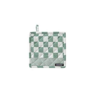 DDDDD Barbeque pannenlap 21x21cm groen (2 stuks)