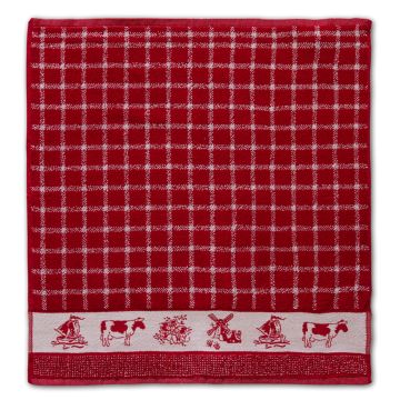 DDDDD Dutchie keukendoek 50x55cm rood (6 stuks)