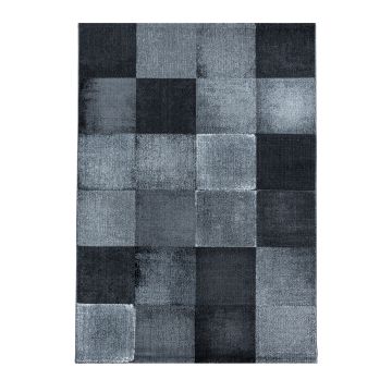 Costa Duva tapis poils ras rectangle 240x340cm noir