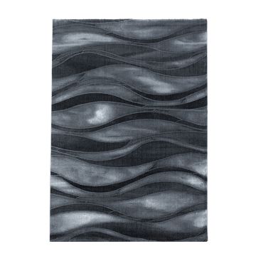 Costa Dalgy tapis poils ras rectangle 240x340cm noir
