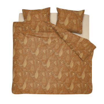Damai Flamand Lits-jumeaux dekbedovertrekset 240x220cm satijn goud oker