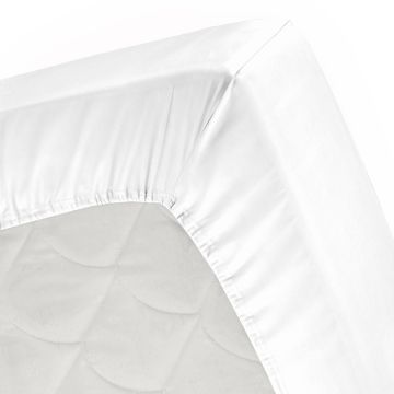 Cinderella Sundays hoeslaken 160x220cm satijn wit (tot 25cm)