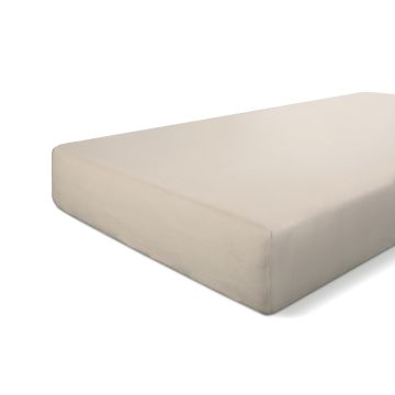 Crispy Cotton hoeslaken 180x220cm zandkleur