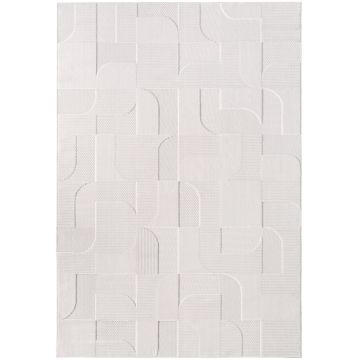 Doha Elvra vloerkleed laagpolig rechthoek 160x230cm crème