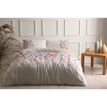 Taç Astin ranforce çift kişilik antibakteriyel nevresim takımı 200x220cm pembe