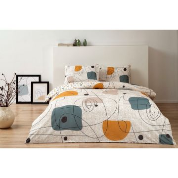 Taç Edna ranforce çift kişilik nevresim takımı 200x220cm hardal